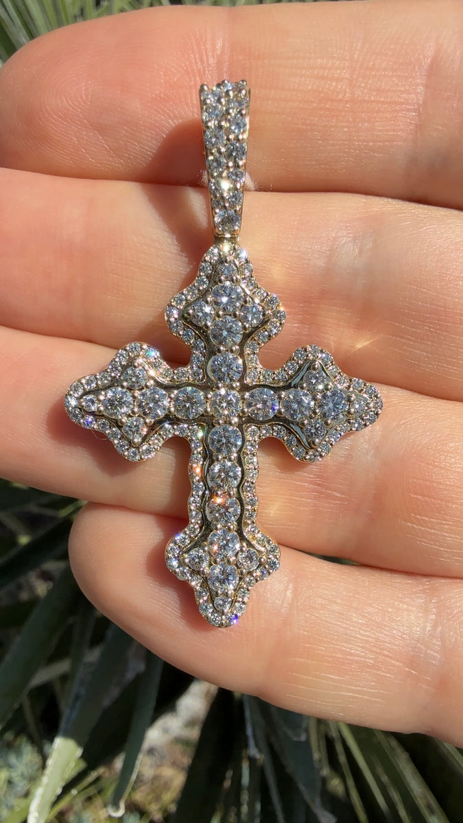 Large Diamond Orthodox Cross Pendant – Justin's Jewelers
