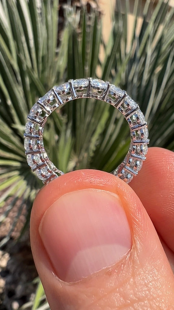 5 Carat Lab Grown Oval Diamond Eternity Band