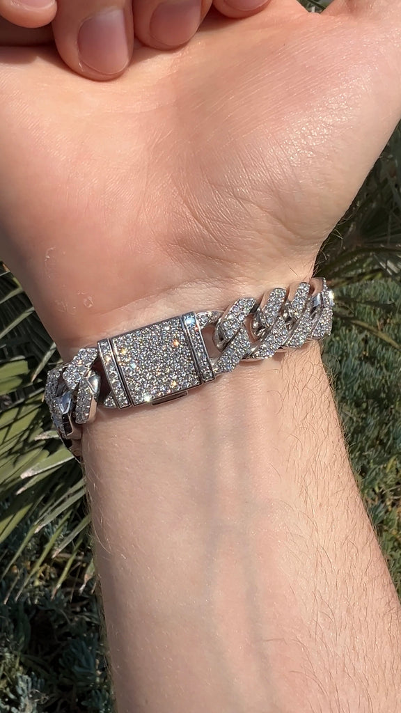 15MM Diamond Miami Cuban Link Bracelet