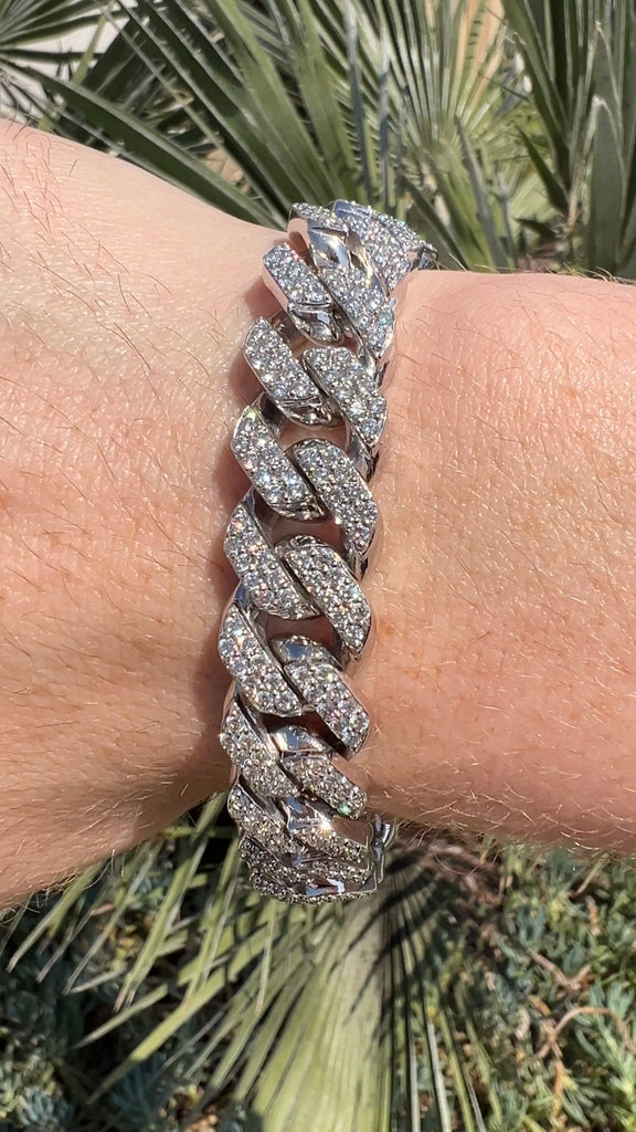 15MM Diamond Miami Cuban Link Bracelet