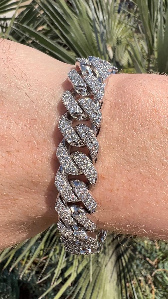 15MM Diamond Miami Cuban Link Bracelet