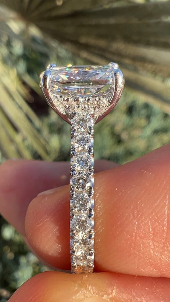 2.50CT Elongated Cushion Diamond Engagement Ring
