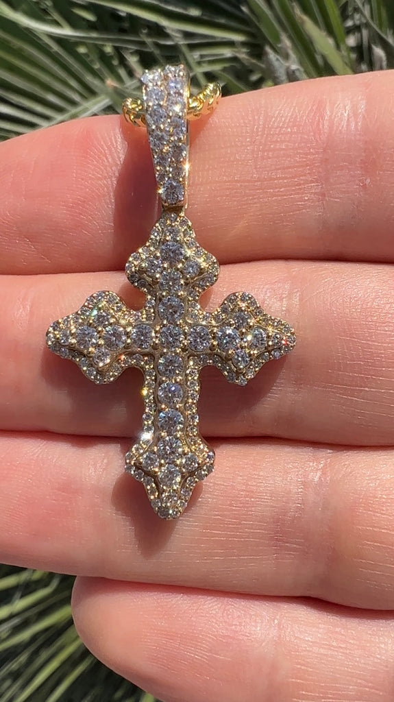 2 Carat Diamond Orthodox Cross Pendant