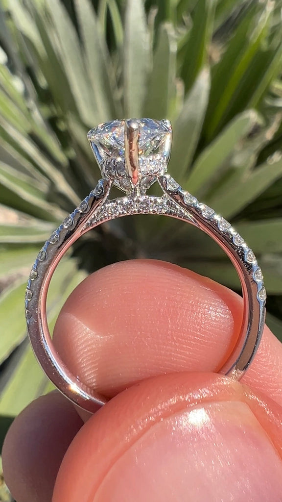 2 Carat Pear Shape Natural Diamond Engagement Ring