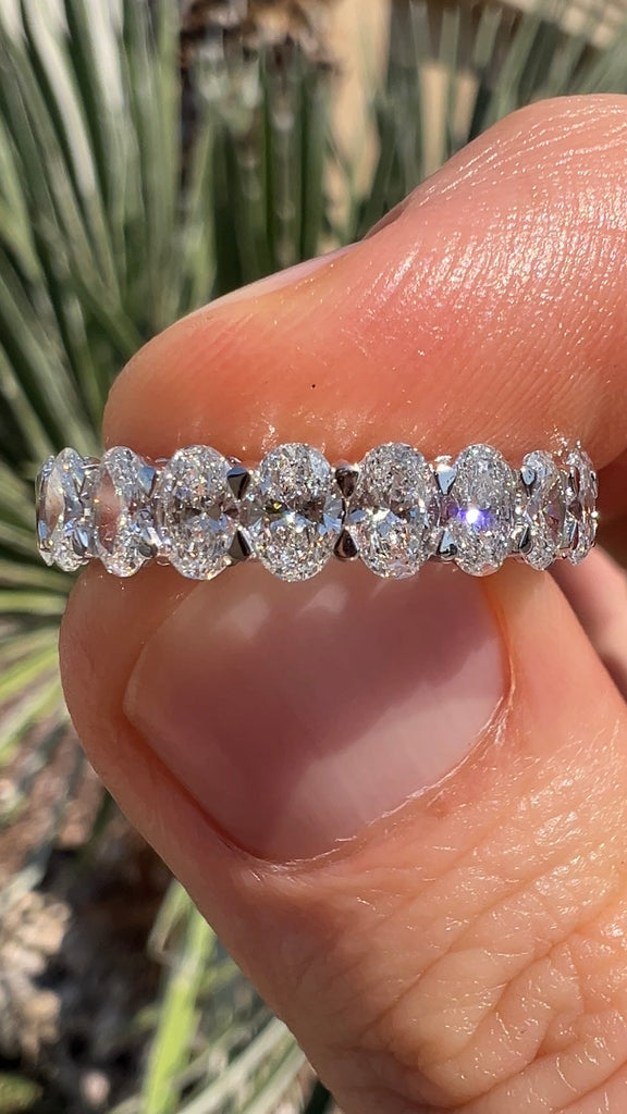 5 Carat Lab Grown Oval Diamond Eternity Band