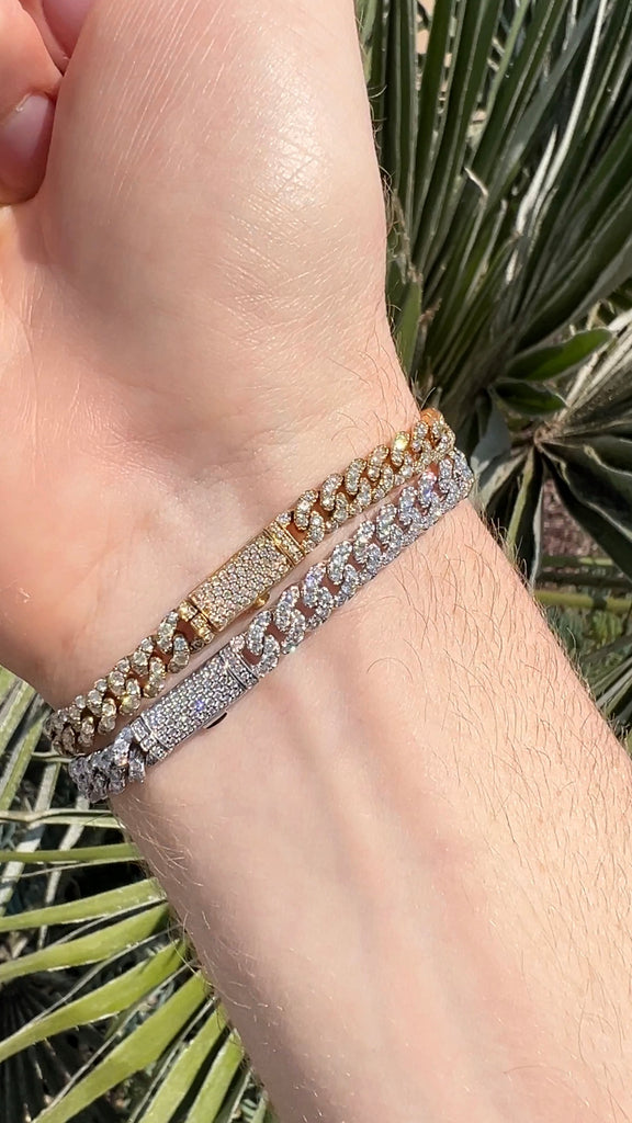 6MM Diamond Cuban Link Bracelet