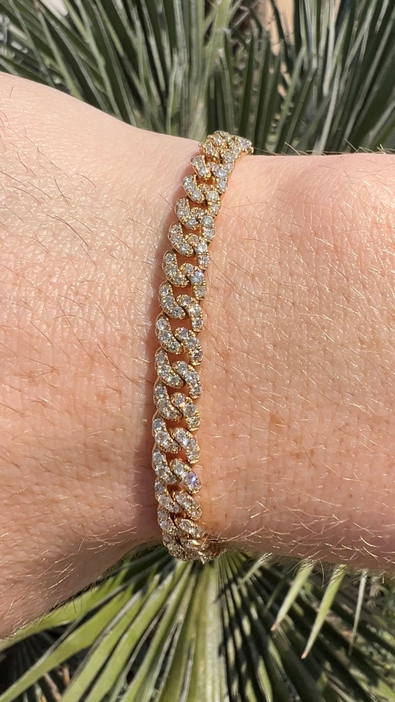 6MM Diamond Cuban Link Bracelet