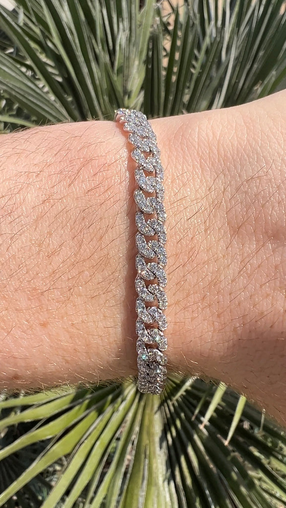 6MM Diamond Cuban Link Bracelet