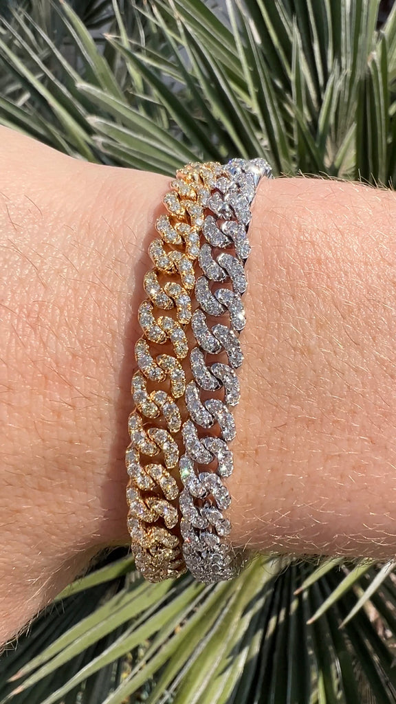 7MM Diamond Miami Cuban Link Bracelet