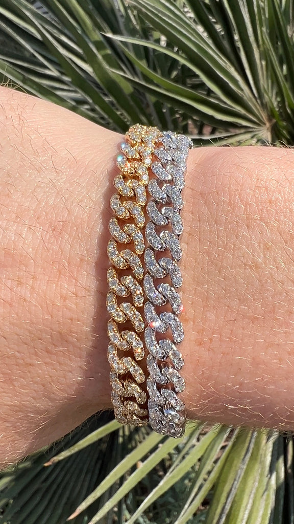 7MM Diamond Cuban Link Bracelet