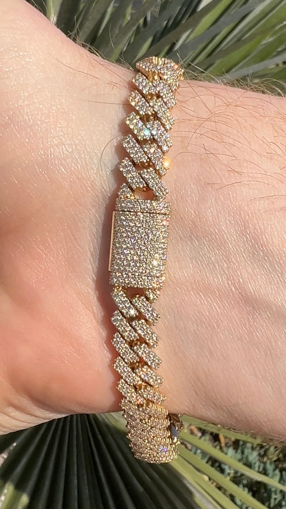 9MM Diamond Cuban Link Bracelet