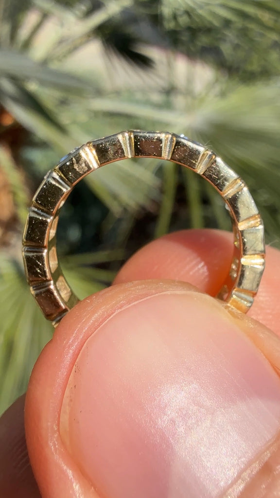 Bezel Set Lab Grown Emerald Diamond Eternity Band