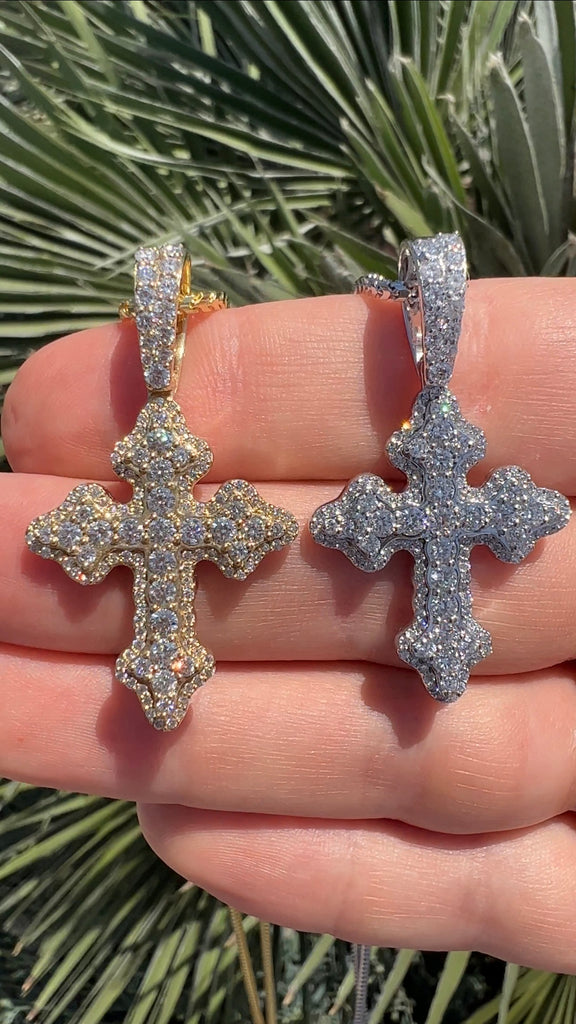 Diamond Orthodox Cross Pendant