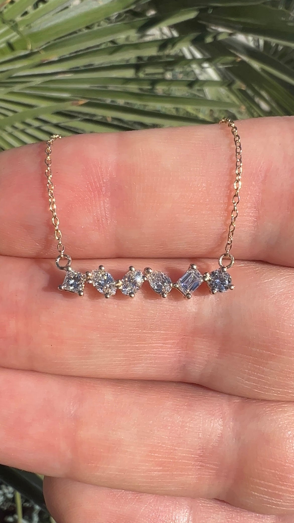 Magnificent new multi shape diamond necklaces available! Yes full stones  and a ring to go with it as well! | Instagram