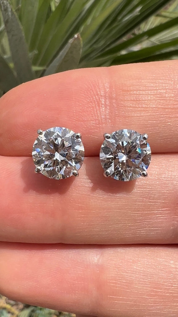 6 Carat Diamond Stud Earrings