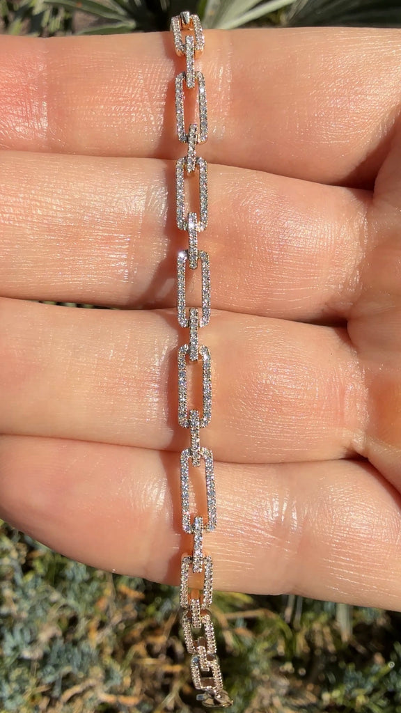 Diamond Chain Link Bracelet