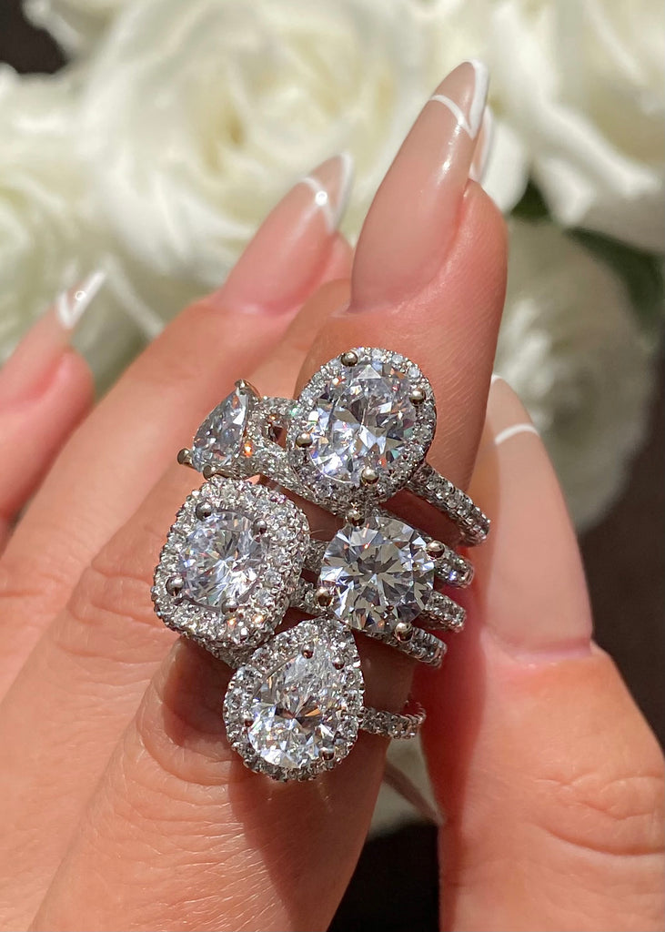 Diamond Halo Engagement Rings/ Under Halo Diamond Engagement Rings/ Justin's Fine Jewelers