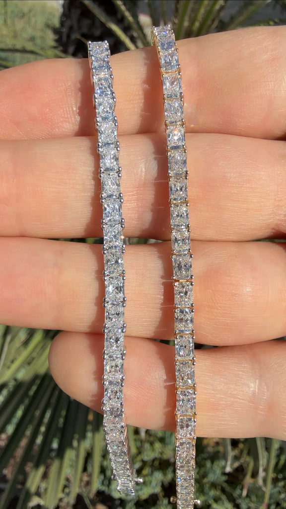 Lab Grown East-West Radiant Diamond Tennis Bracelet