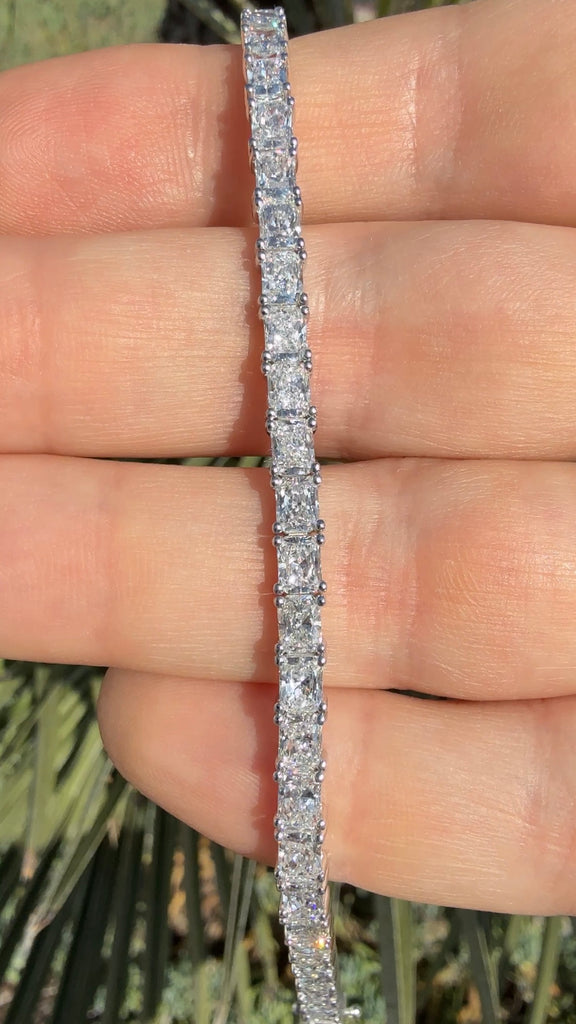 Lab Grown East-West Radiant Diamond Tennis Bracelet