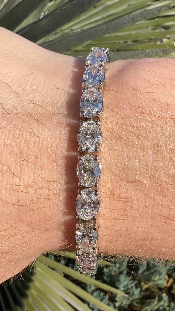 Lab Grown Oval Diamond Tennis Bracelet