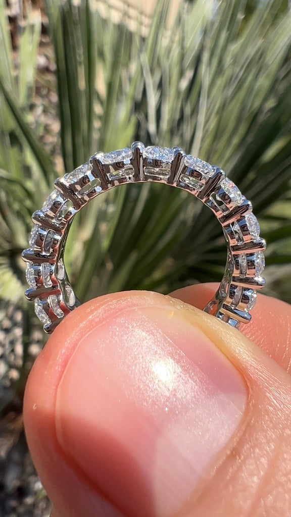 6.50 Carat Lab Grown Oval Diamond Eternity Band