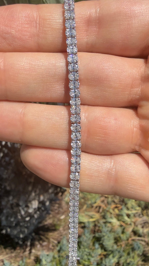 Lab Grown Oval Diamond Tennis Bracelet