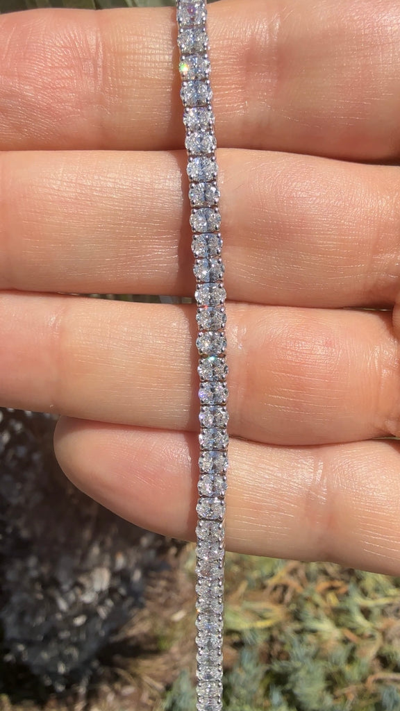Lab Grown Oval Diamond Tennis Bracelet
