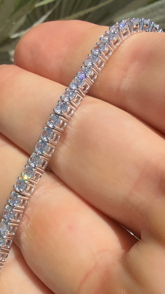 Lab Grown Oval Diamond Tennis Bracelet