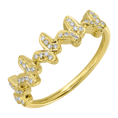 Multi Butterfly Diamond Ring