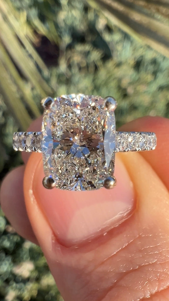 The Celine Ring 2.50CT Elongated Cushion Diamond 