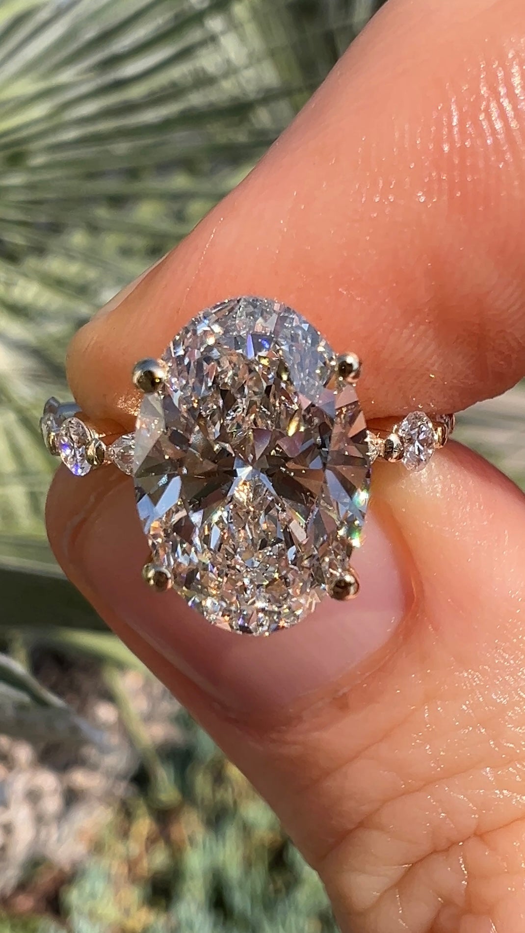 The Olympia Ring Carat Oval Diamond Engagement Ring with Shared