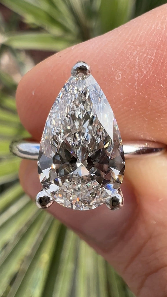 The Phoenix Ring / 2 Carat Pear Diamond Solitaire Engagement Ring