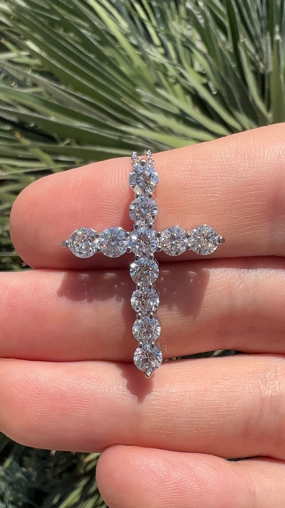 Tiffany Round Diamond Cross Necklace