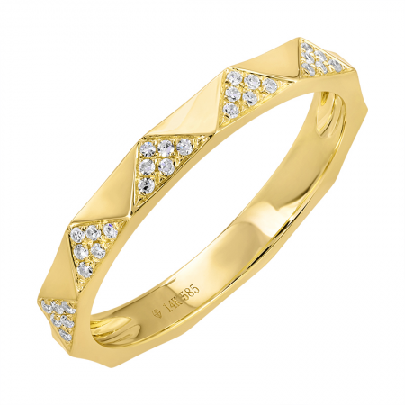 Triangle Pave Diamond Ring