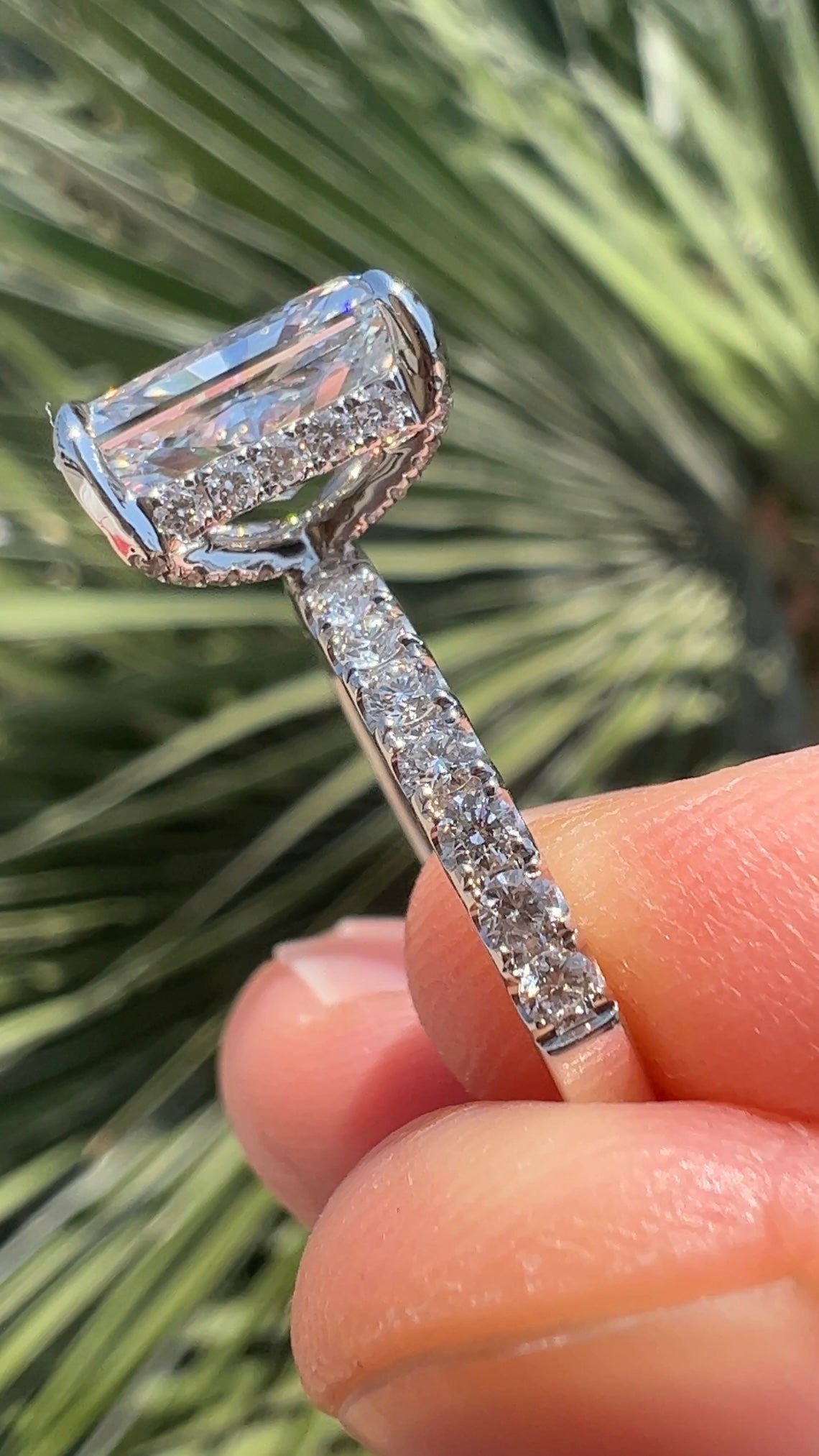 Carat Radiant Cut Diamond Ring With Hidden Halo The Isabella Ring