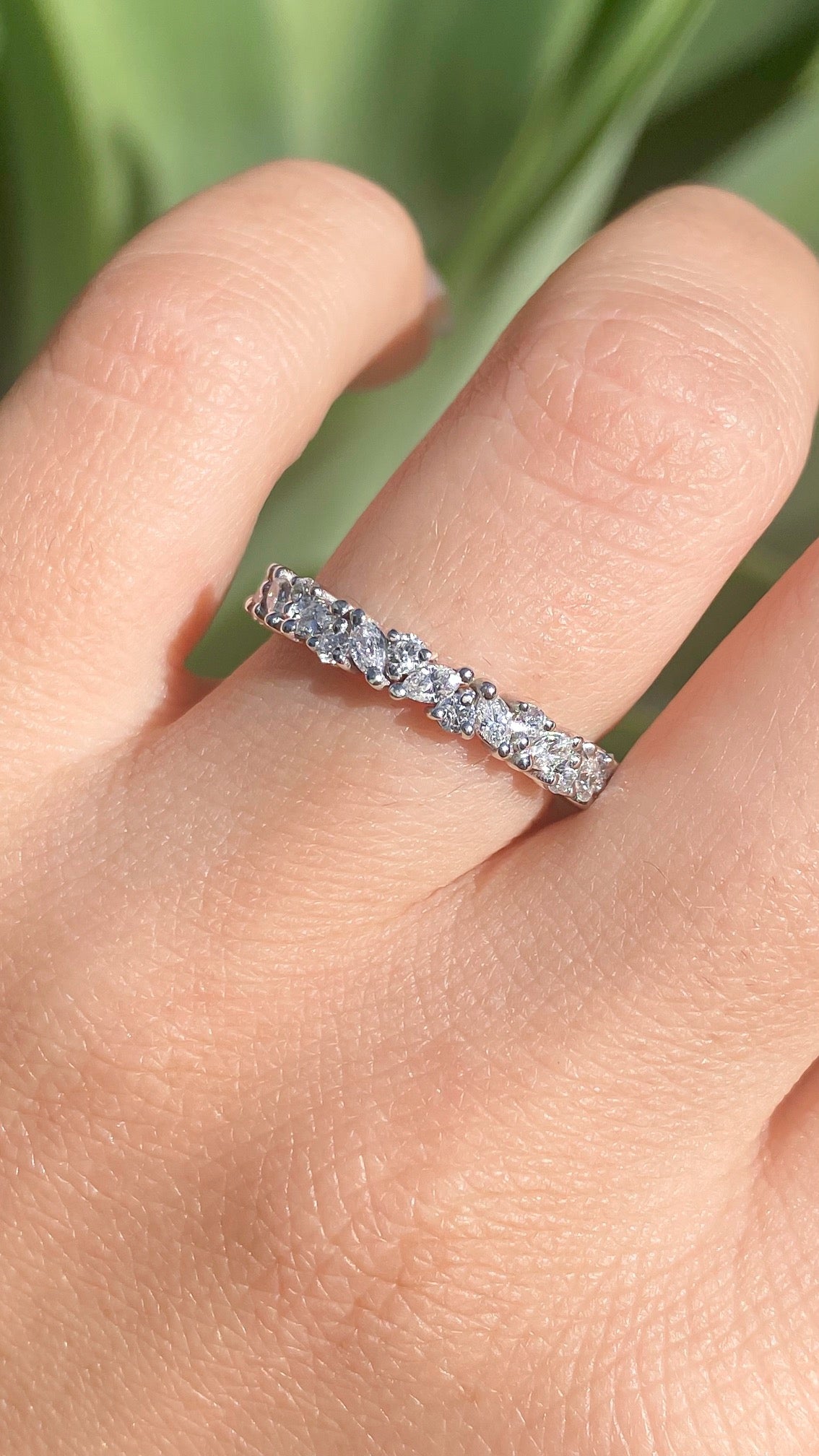 Alternating Marquise Round Wedding Band – Justin's Jewelers