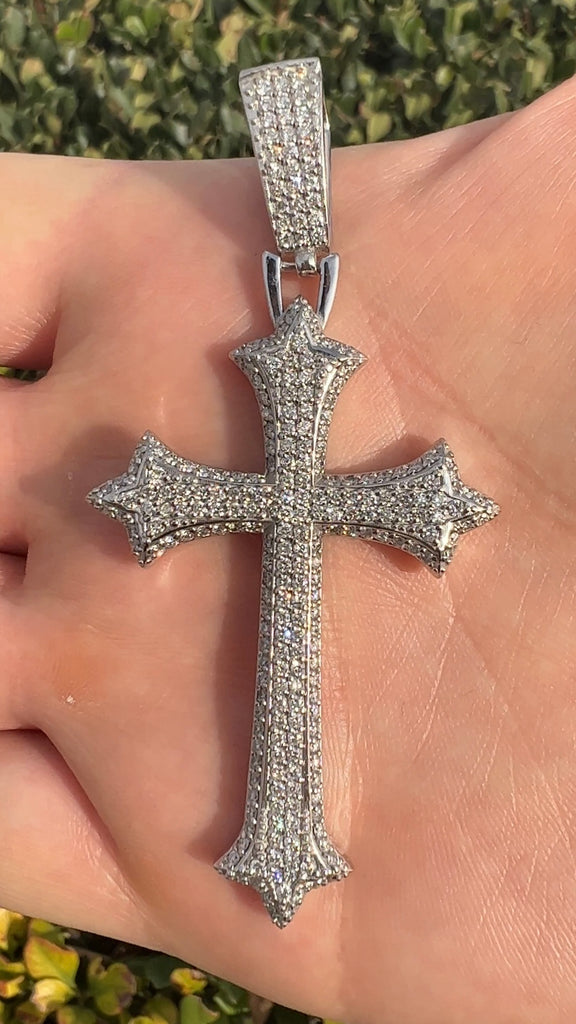 Big Diamond Cross Pendant Diamond Cross Necklace