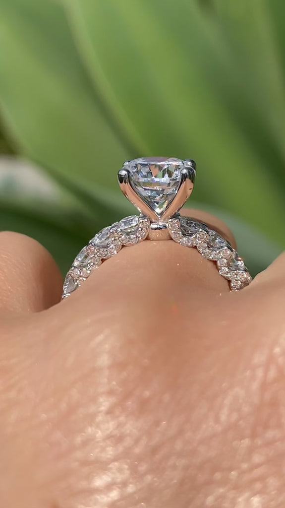 Diamond 3D Engagement Ring Setting