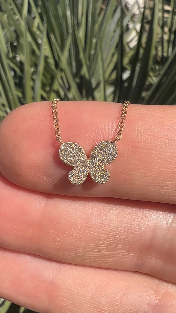 Diamond Butterfly Necklace