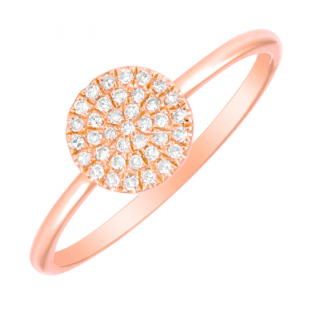Diamond Circle Cluster Ring Rose Gold