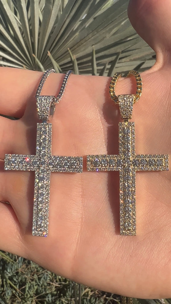 Diamond Cross Pendant 14K Gold