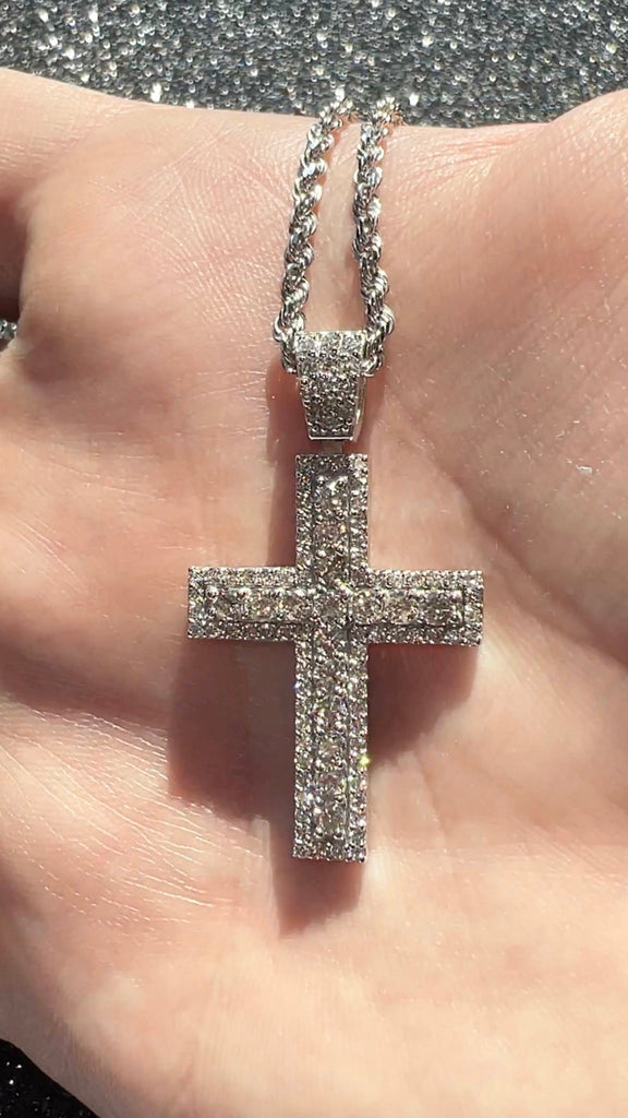 Diamond Cross Pendant 14K Gold
