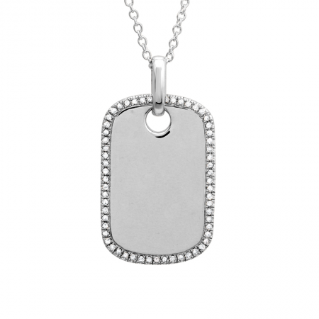 Womens Dog Tag Necklace Mens Pendant
