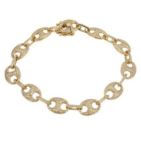 Gucci link bracelet diamond online