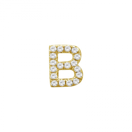 Diamond Initial Stud Earrings (Letter Diamond Earrings)