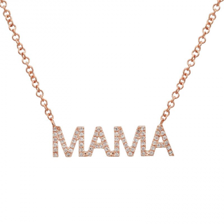 Diamond Mama Necklace Rose Gold