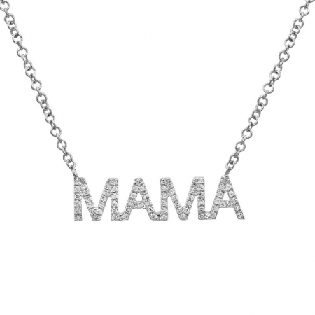 Diamond Mama Necklace White Gold