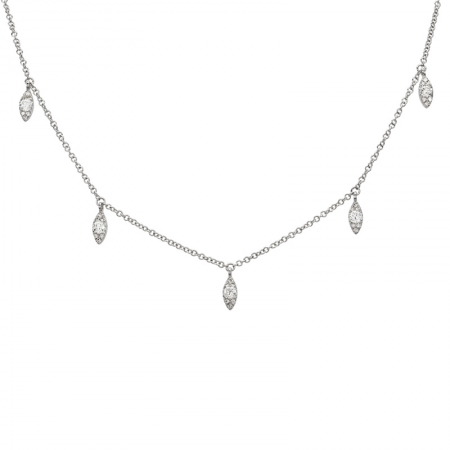 Marquise Shaped Diamond Layering Necklace
