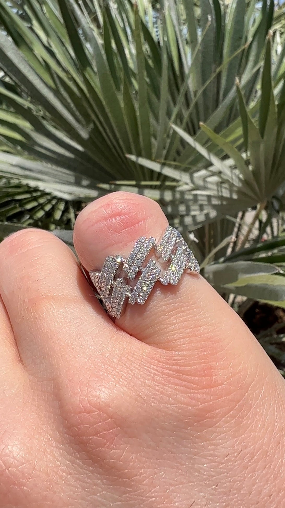 14K Two-Tone Cuban Link Diamond Ring – Jason's Jewelry Creations
