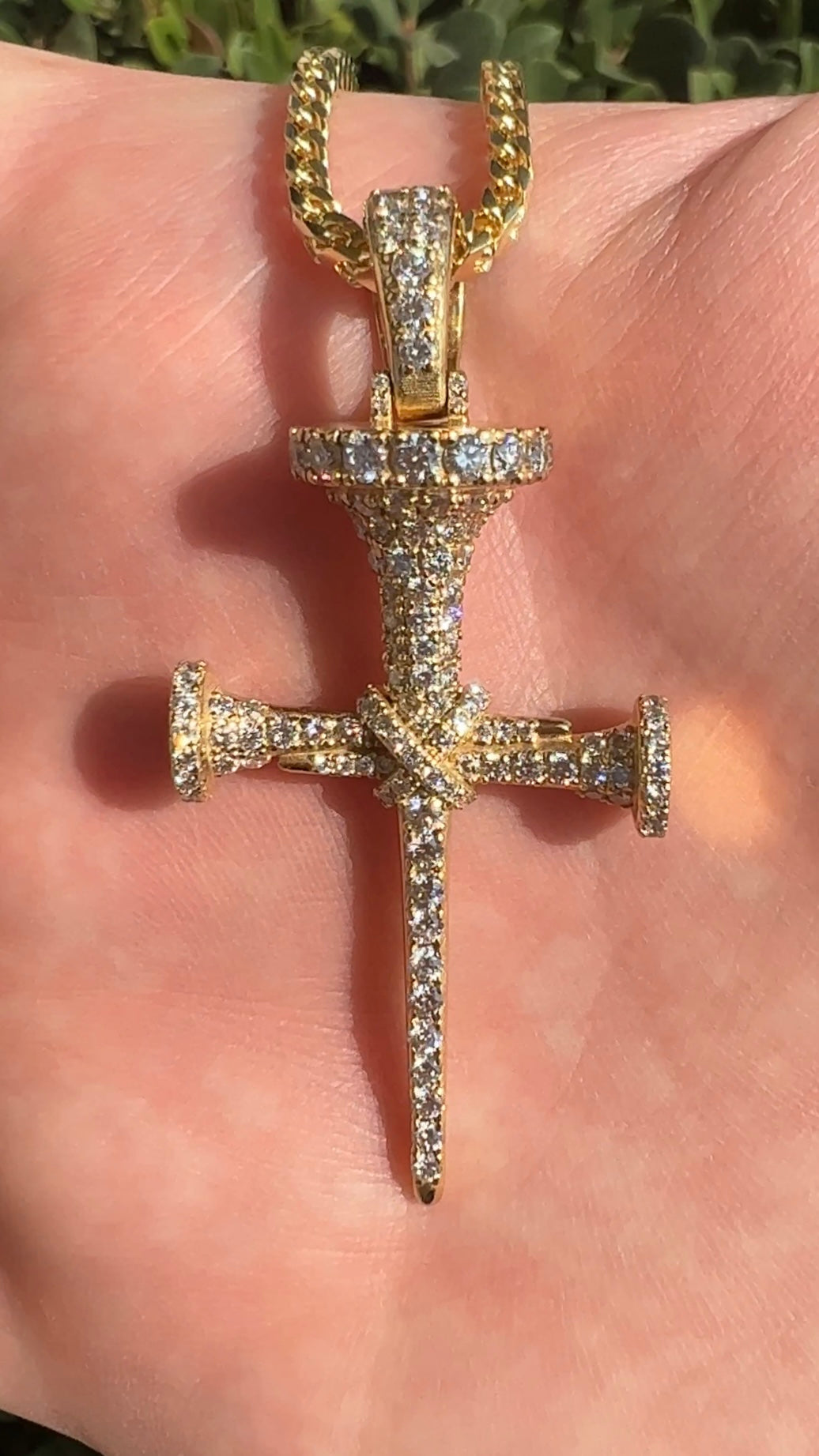 Diamond Nail Cross Necklace Diamond Cross Pendant – Justin's